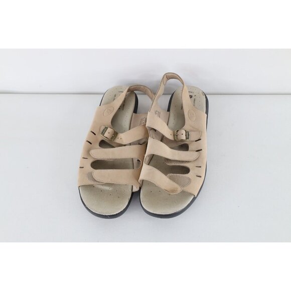 Propet Mens 13 M Suede Leather Air Cell Cushion Strap Fisherman Sandals Beige main image 5